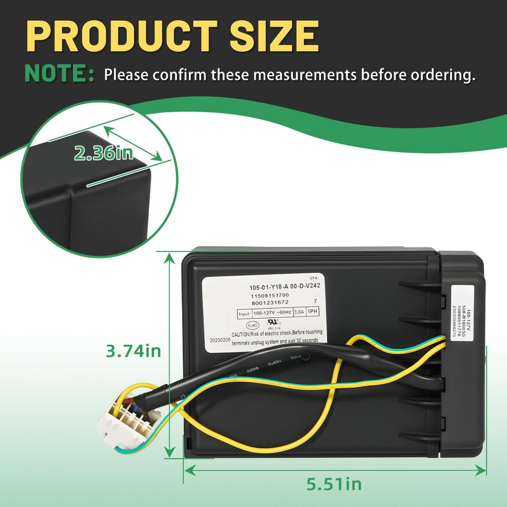 Rendrox Refrigerator Control Board Compatible with Donper 105-01-Y18-R...