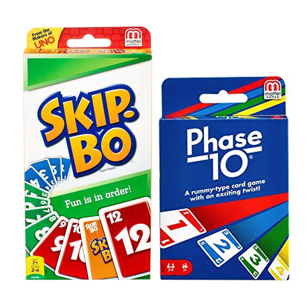 Phase 10 Card Game with Skip Bo Card Game