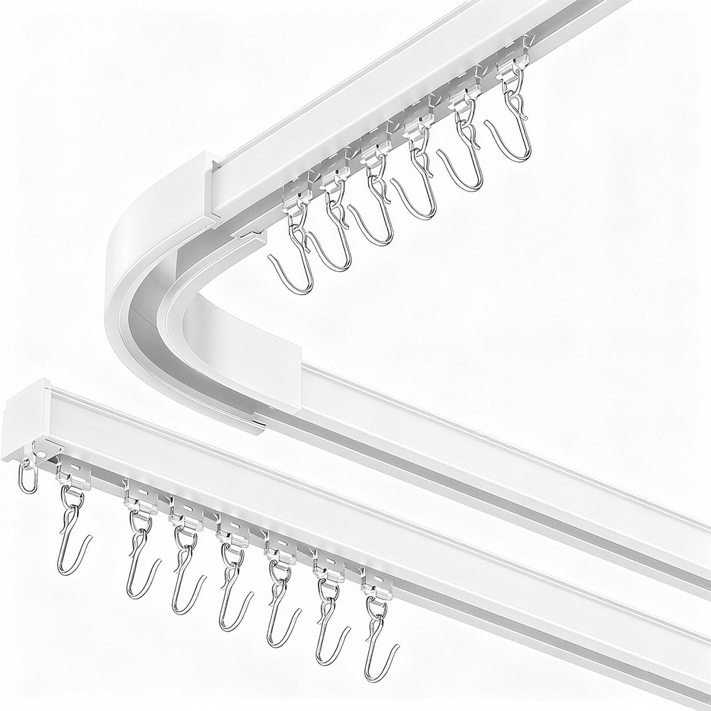 Curtain Rail System Room divider Ceiling Track set for Curtains with hooks
