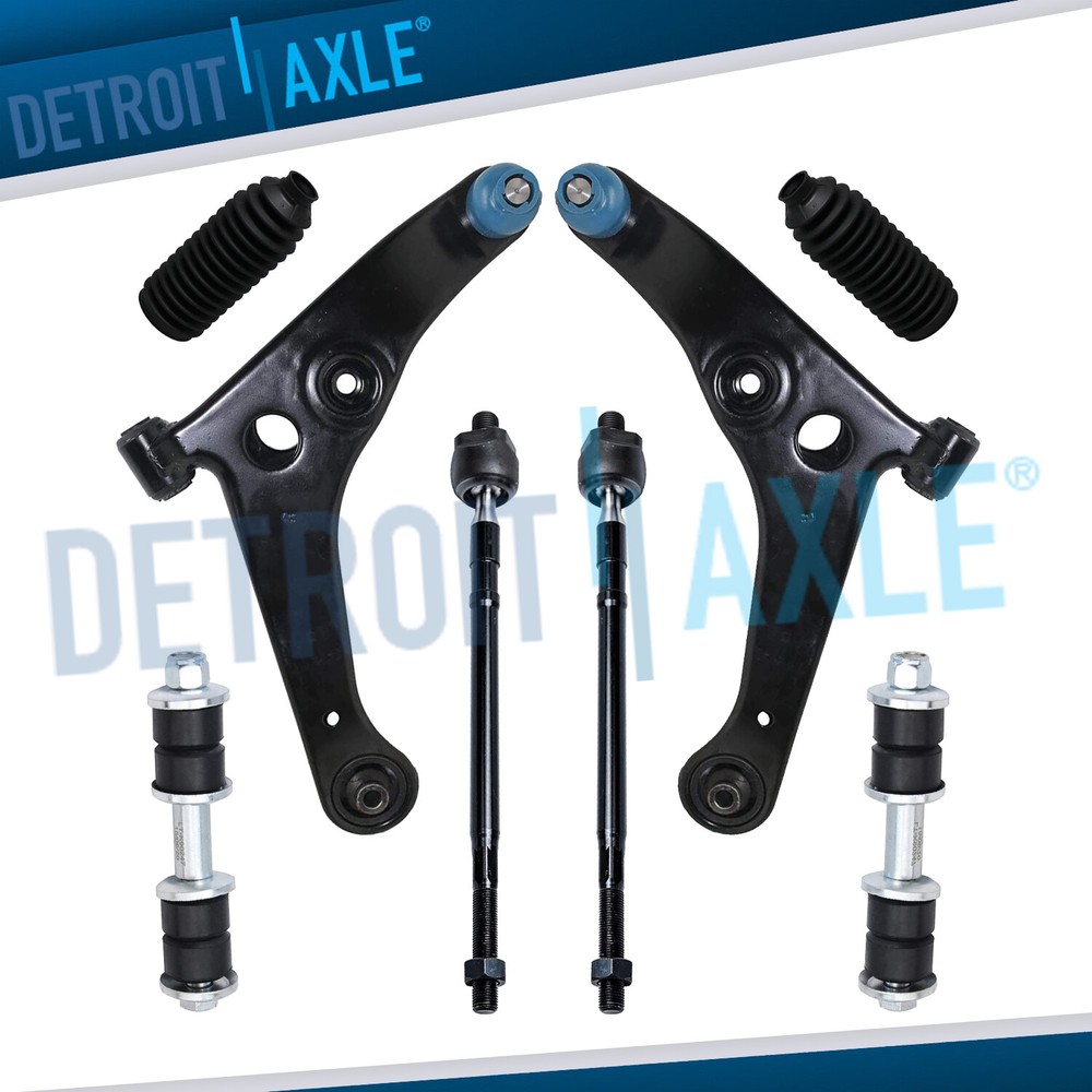 8pc Front Lower Control Arm Tie Rod Suspension for 2002 - 2007 Mitsubishi Lancer