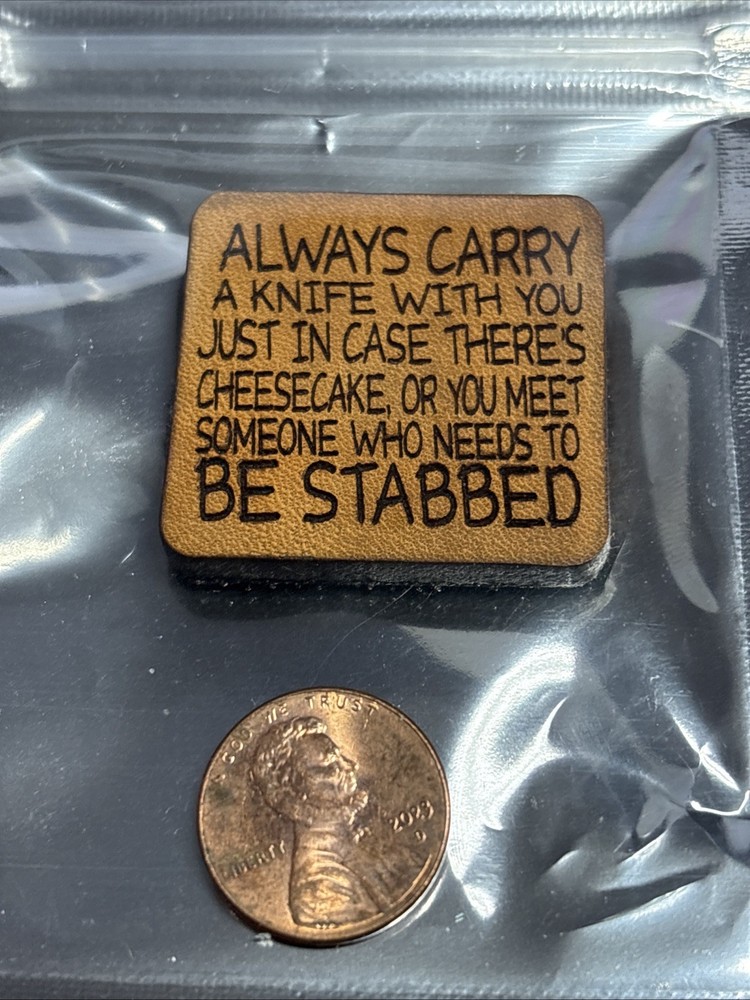 Leather Like Morale Patch Carry A Knife