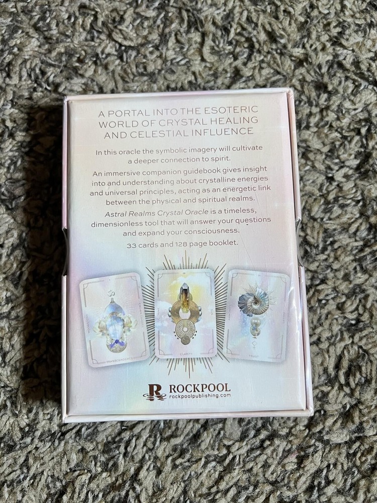 New Sealed NWT Astral Realms Crystal Oracle Deck and Guidebook