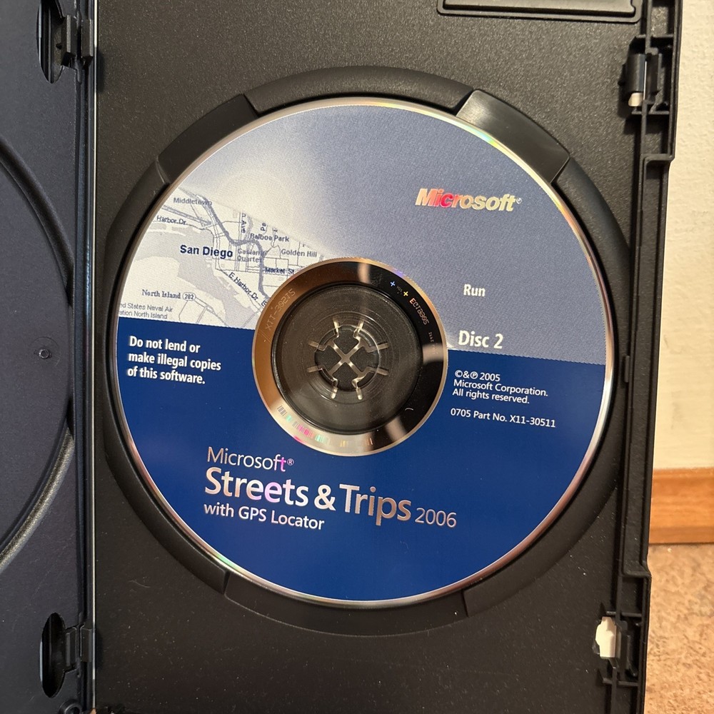 Microsoft Streets & Trips 2006 - 2 Disc Set - No Inserts
