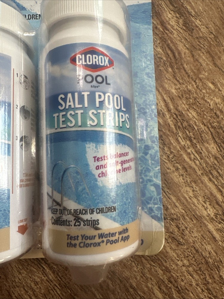 Clorox Pool&Spa Salt Pool Test Strips for Pool Water Testing, 30/75 Strips