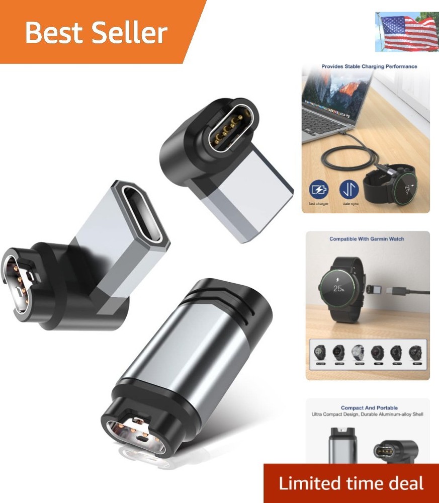 Versatile USB C Charging Cable Converters for Garmin Fenix 8, Forerunner Models