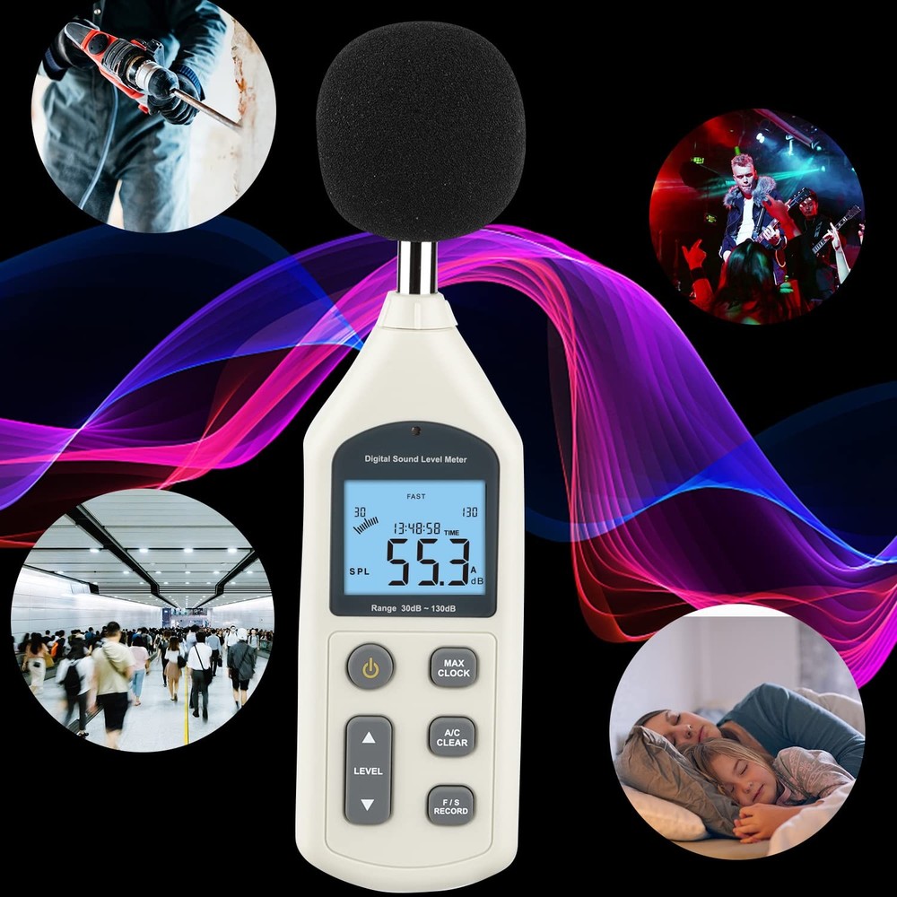Decibel Meter, Professional Sound Level Meter with Backlight USB Version