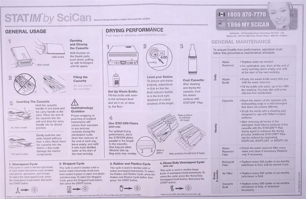 SciCan STATIM 5000 Cassette Autoclave Instrument Sterilizer