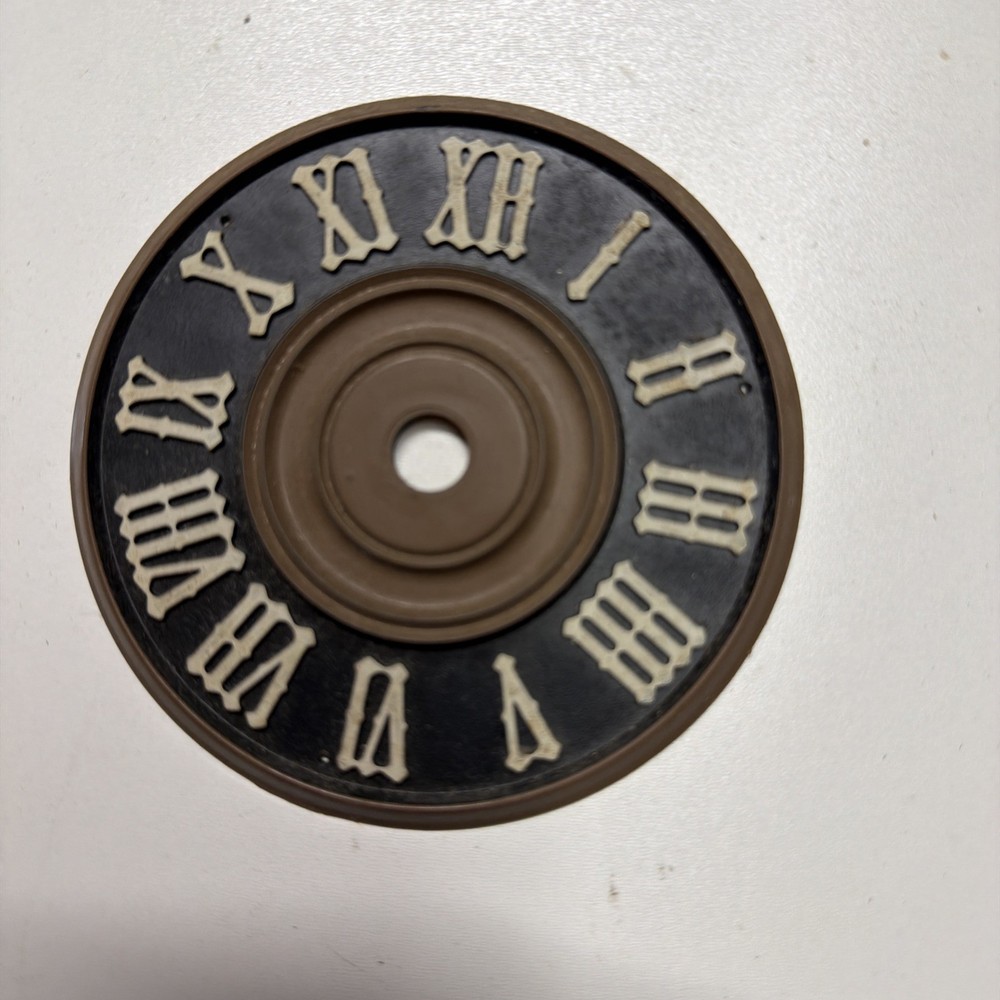 Vintage Germany Cuckoo Clock part plastic Dial Face