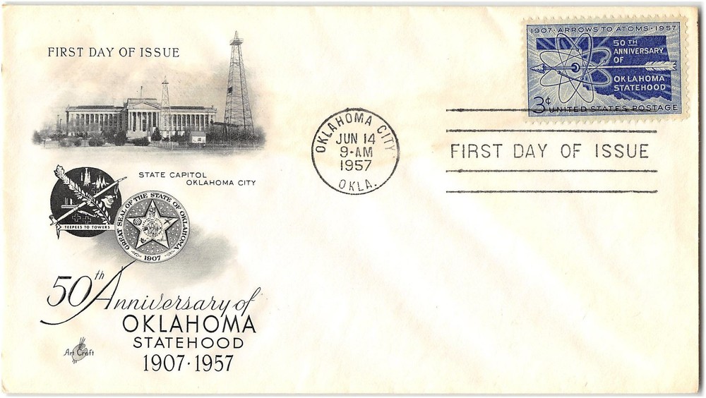 US #1092 First Day Cover (FDC), 1957