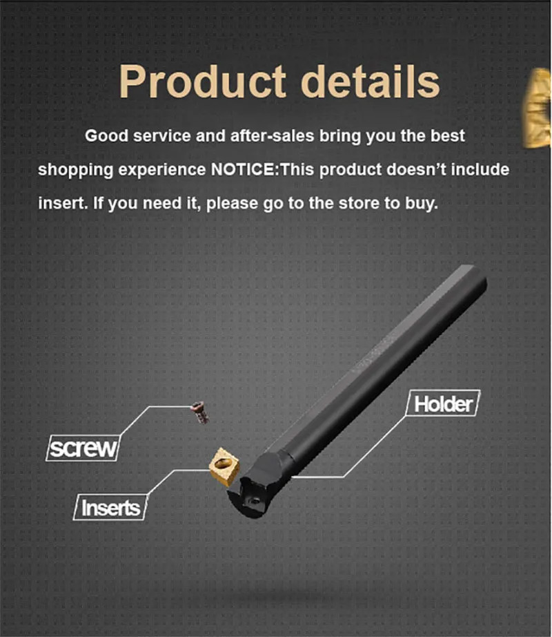 Internal Turning Tool S16Q 16mm SDUCL11 Boring Bar Holder Durable DCMT Insert