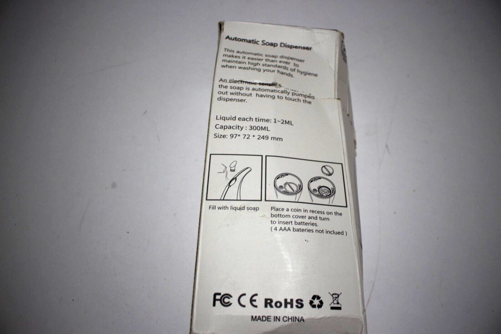 AUTOMATIC SOAP DISPENSER TOUCH-FREE 300ML