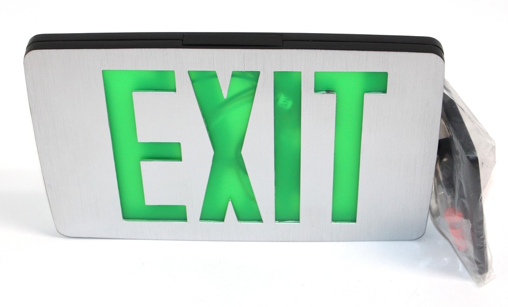 8 Pack Envoy Lighting LED Emergency Exit Sign, Green Letter, Battery Back-up