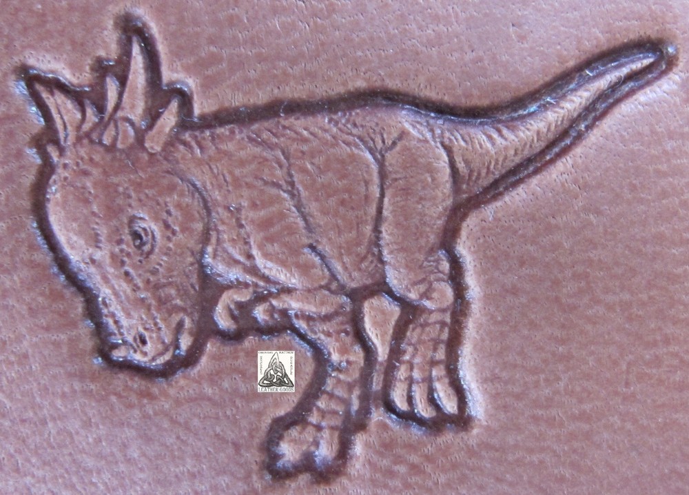 Prehistoric Dinosaur Pachycephalosaurus 1" Leather Stamp Tool Leatherworking