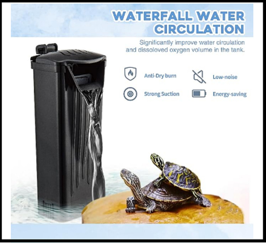 Aquarium Filter(3.5W), Fish Tank Filter, Turtle Tank Filter, Low-Water Filter fo
