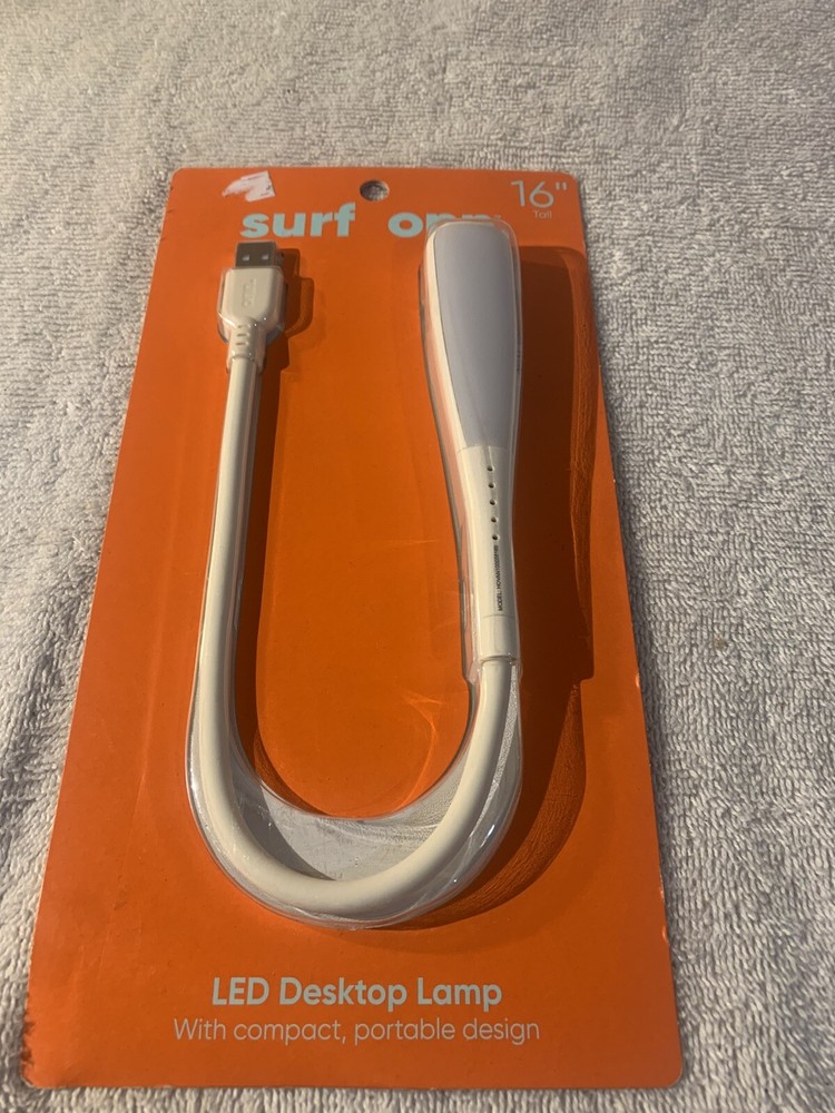 LED USB Desktop Lamp 16"Tall Compact Portable Design Touch Control- Surf Onn