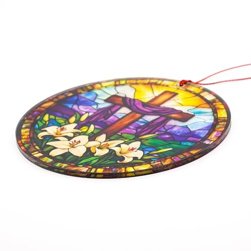 He is Risen Easter Decor – Religious Easter Cross Decoration for Easter Egg 1