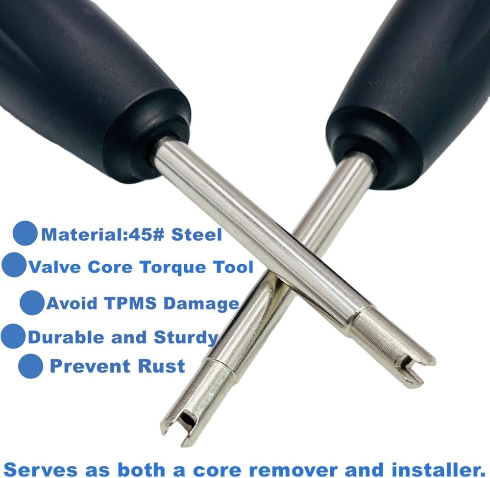2 Pieces Valve Core Torque Tool, Avoid TPMS Damage, Valve Core Removal and Insta