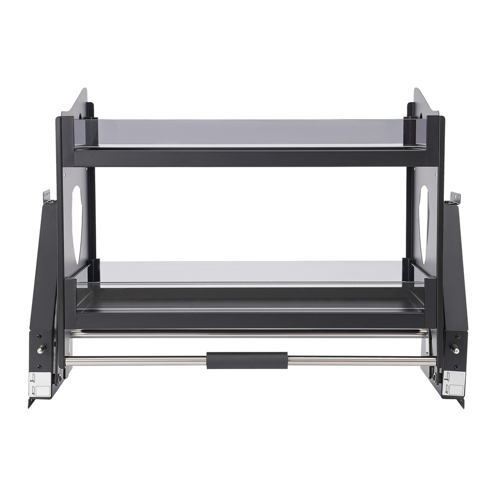 2 Tier Kitchen Cabinet, Pull Down Bowl Dish Cup Organizer Shelf 74*27*52cm