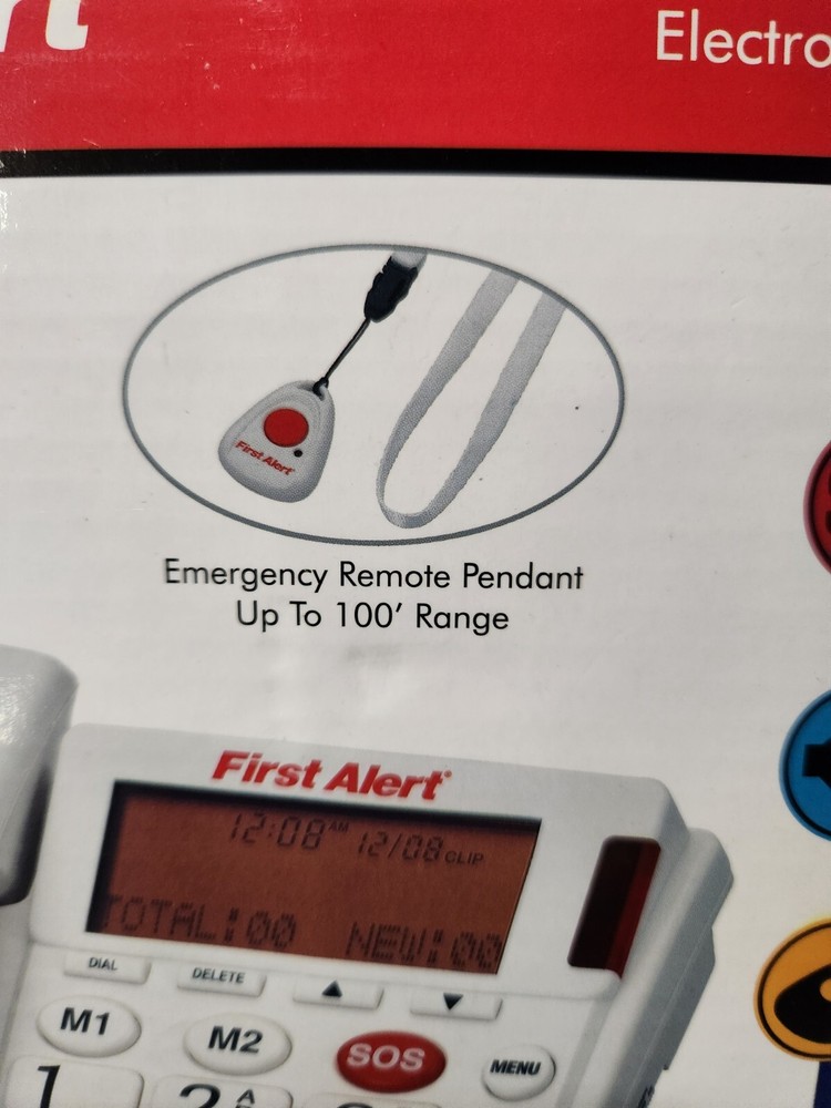 First Alert Big Button Phone W/Emergency Pendant