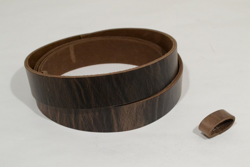Belt Strip - Chocolate rustic oil tan pullup - 54" - Various Widths (E417)
