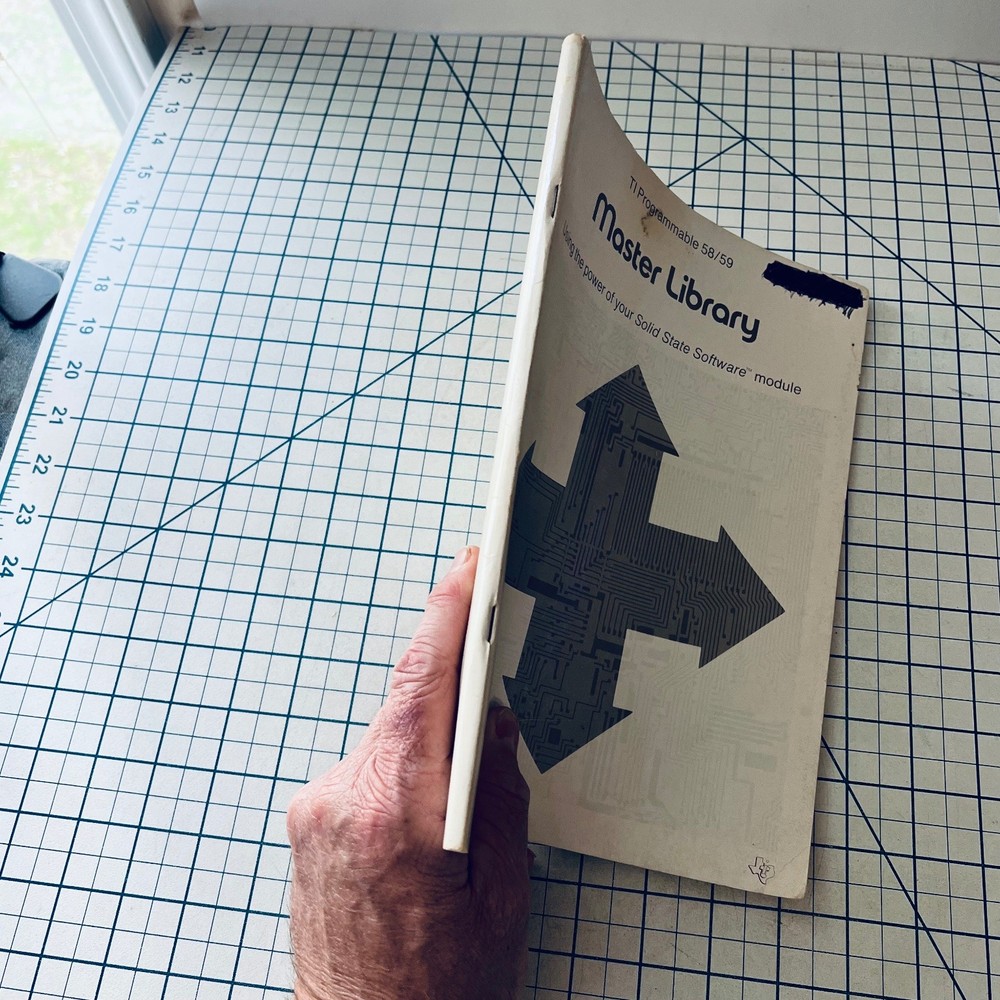 TI Programmable 58/59 Master Library Manual 1977 Vintage Calculator Software