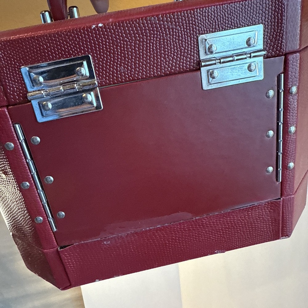 Vintage Red Train Makeup Case Inc (collector Only) Max Factor,Lancome, bushes