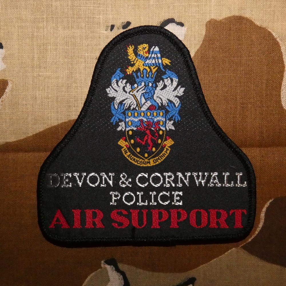 Vintage UK Devon & Cornwall Police Air Support Unit Patch