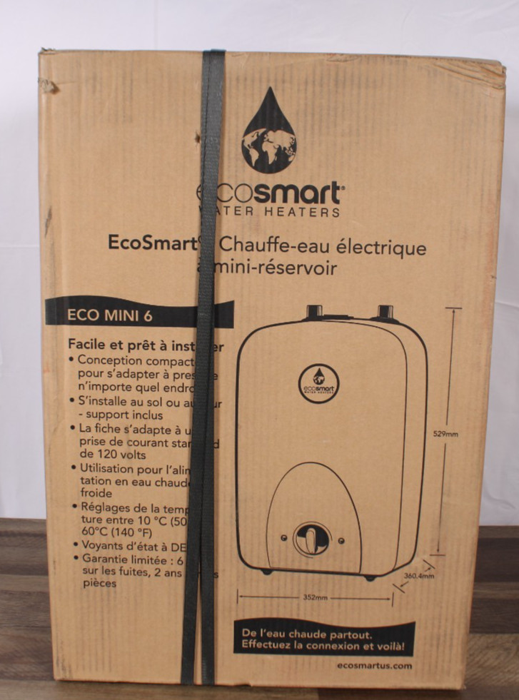 EcoSmart ECO Mini 6 6-Gallon Electric Mini Tank Water Heater 120V Under Sink