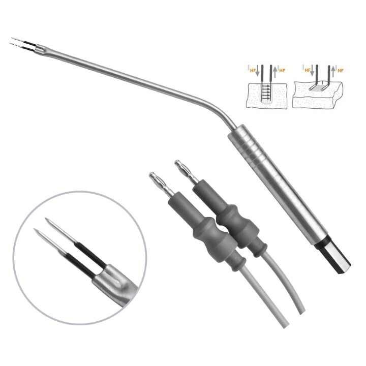 ENT Bipolar Electrode With Cable Reusable Electrosurgical Instruments CE