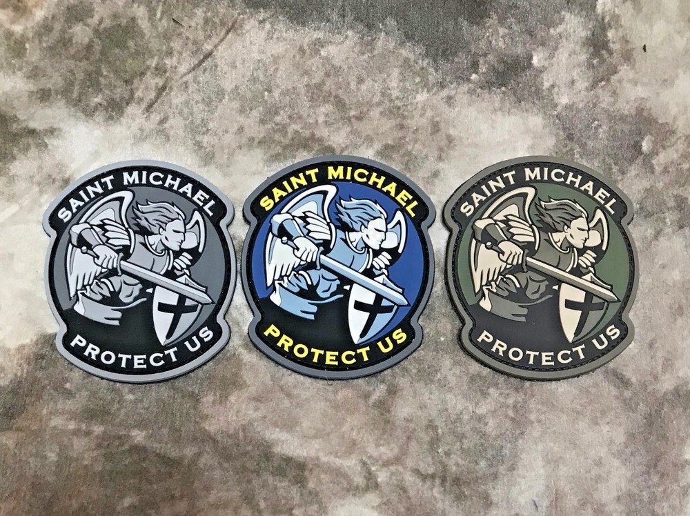 Saint Michael Protect Us PVC Morale Patch