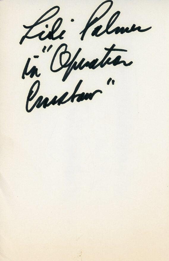 Lilli Palmer-Signed Paper