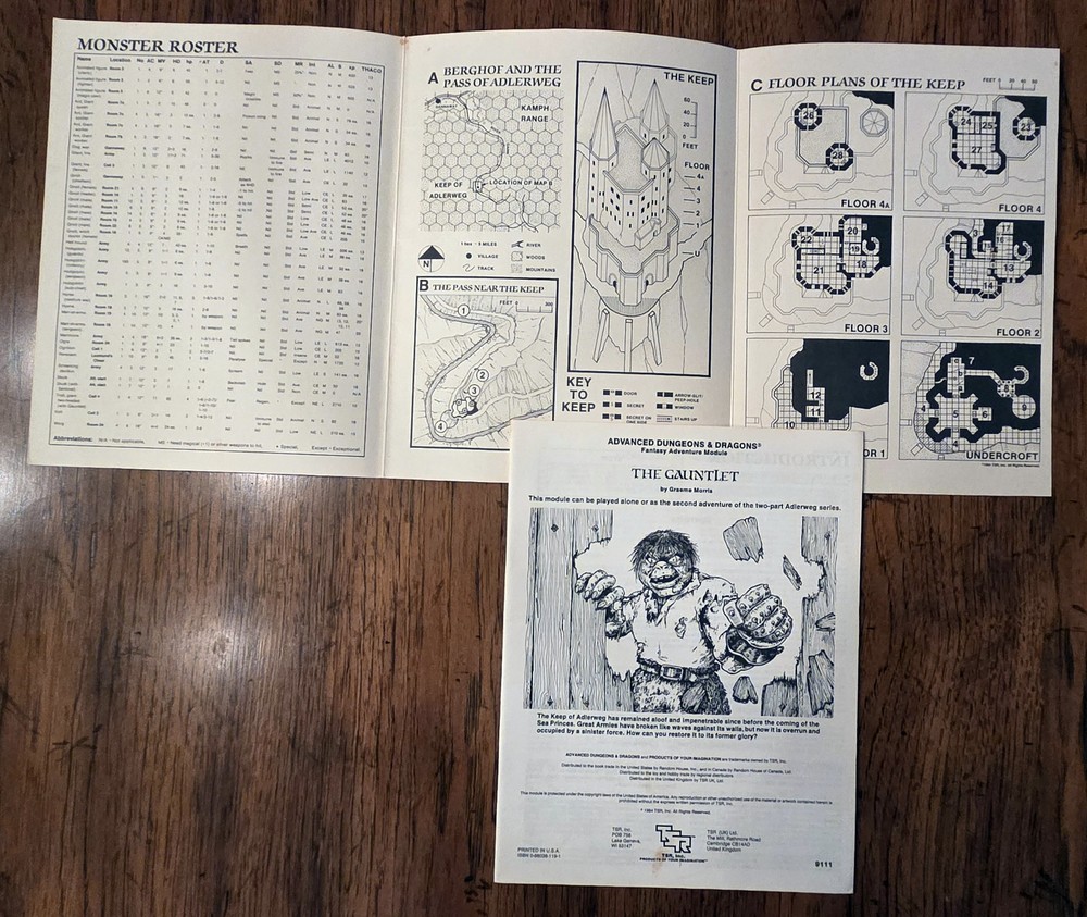 Advanced Dungeons and Dragons Modules UK2 and UK3 | VERY GOOD CONDITION