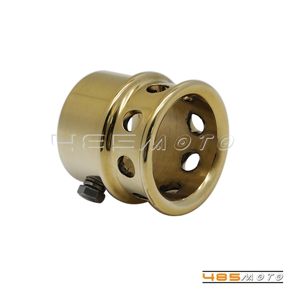 Motorcycle 2" Inch Brass Solid Drilled Exhaust Tips For Harley Chopper Bobber