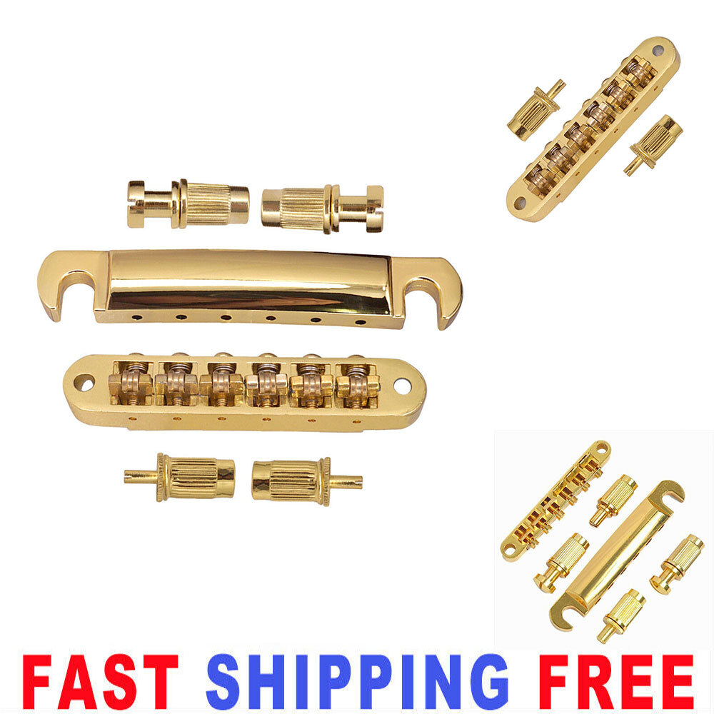 Guitar Roller Saddle Bridge Tailpiece & Locking Posts for LP Epiphone SG