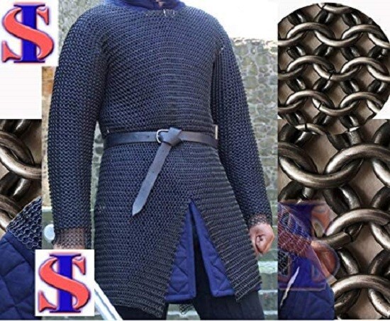 FULL SLEEVE M/S-BUTTED MEDIUM  CHAINMAIL SHIRT RUST PROOF CHAINMAIL- ARMOR
