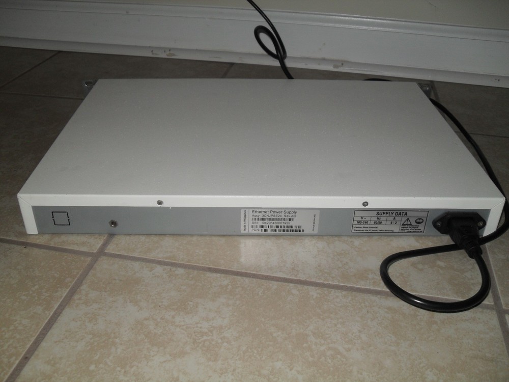 3Com 3CNJPSE24 Ethernet Power Supply Network Switch 24Port powers up great!