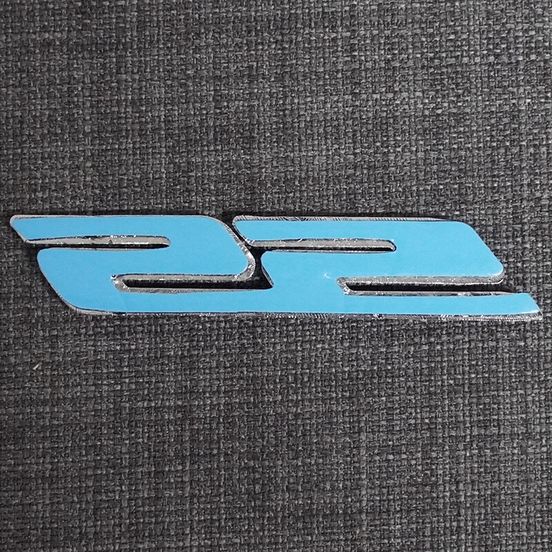 For SS Badge Fender Trunk Emblem Decal Red -3Pc