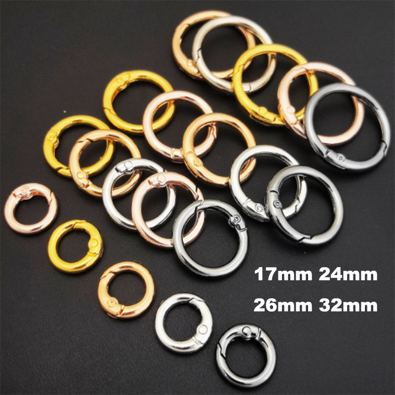 Spring Gate O Ring Openable Key Bag Belt Strap Buckle Pendant Clip Trigger
