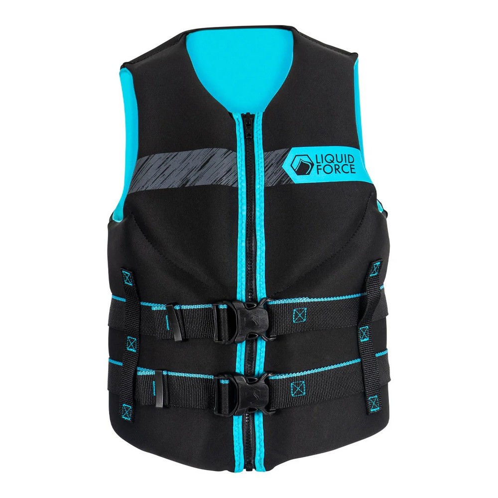 Liquid Force Classic Hinge Vest - Women's - Medium / Black/Aqua