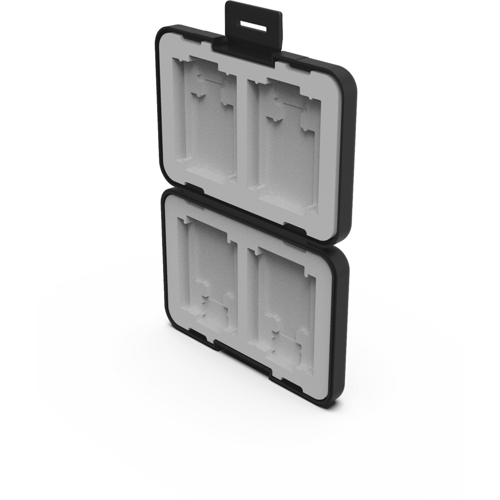 ONN Memory Card Storage Case Securely Store 12 SD/MicroSD/CF Cards Shockproof