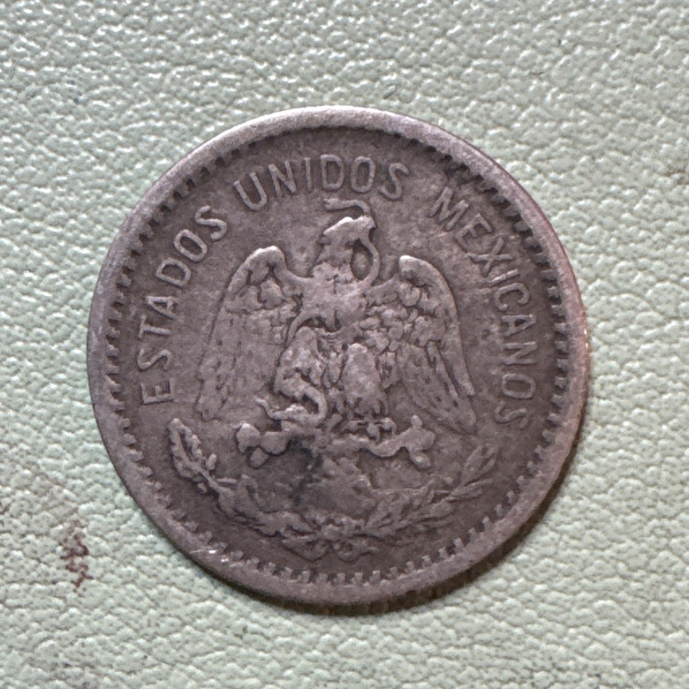 Mexico - 1906 Silver 10 Centavos Eagle Snake Reverse