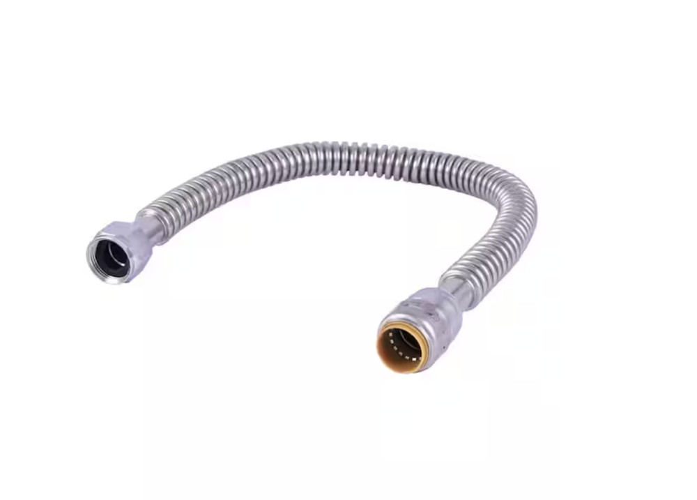 New SharkBite Max URSS3088FX24 Stainless Water Heater Hose  3/4"x 3/4" FIP-24"