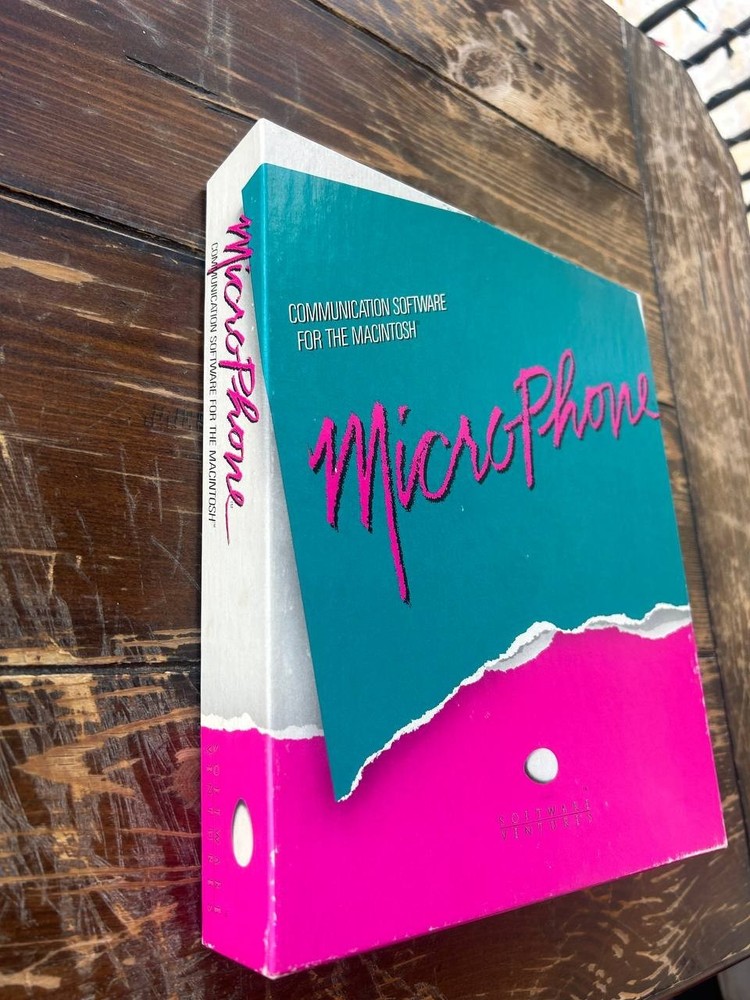 MicroPhone Communication Software for Macintosh Boxed w Manuals & Disks