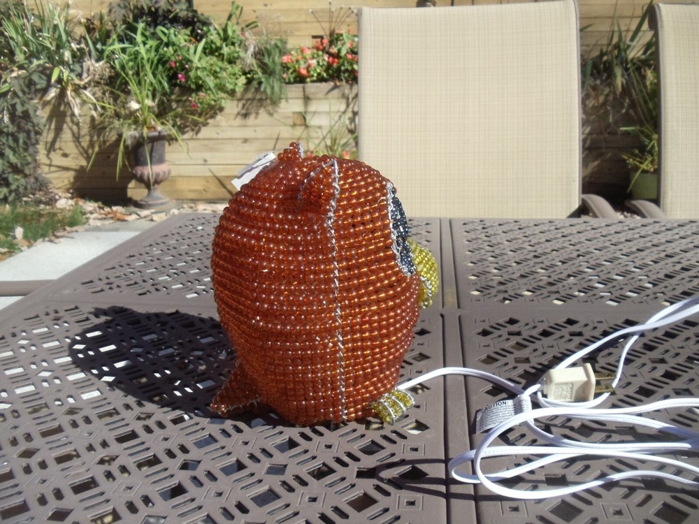 Beaded land: Owl nightlight