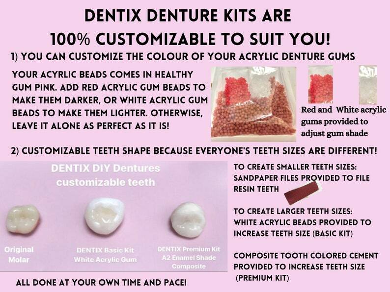 DIY Denture Basic Kit WITH Impression Kit Model Cast, Fun and Simple, Affordable