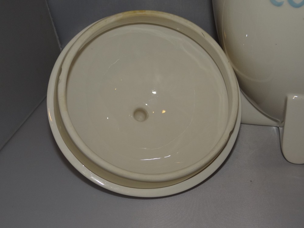Micheal Graves Rocket Cookie Jar MARKED SIGNED Cracked Vintage