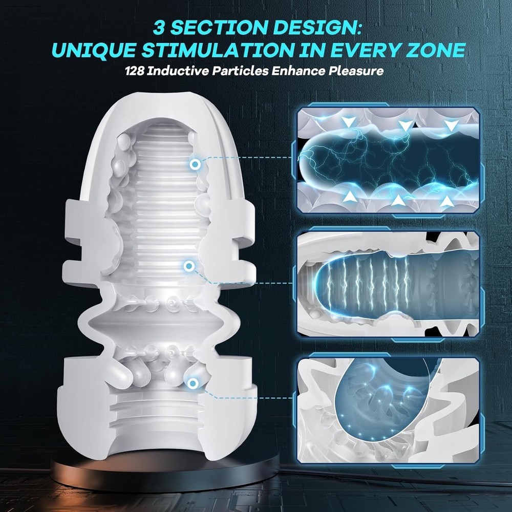 Male Masturbaters Automatic HandsFree Rotating Cup Thrusting Stroker Lubricants