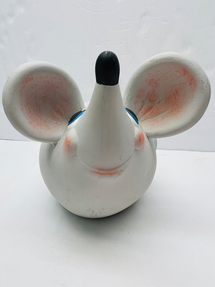 adorable mouse planter big ears pink cheeks blue eyes