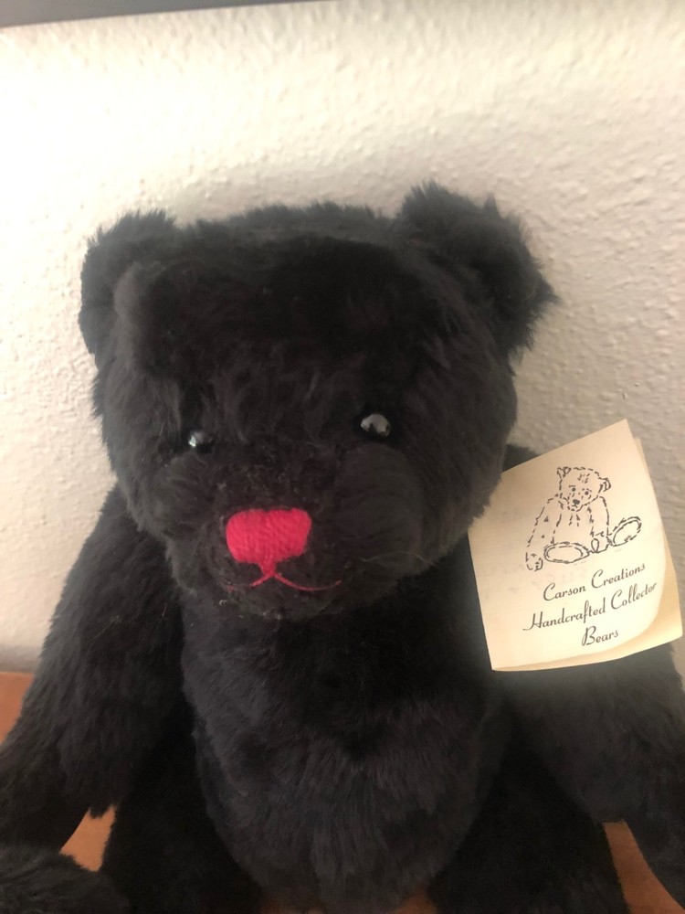 Vintage Carson Creations Handcrafted Bear Chubby Checker jointed stuffed plush