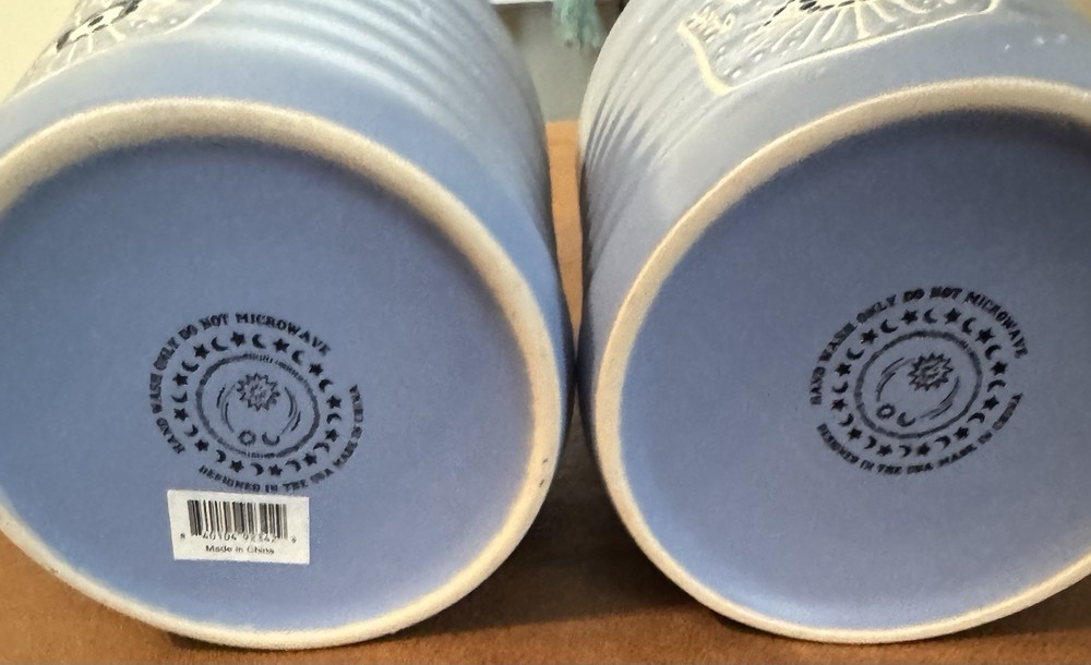 Hamsa Hand Ceramic Jars Set Of 2